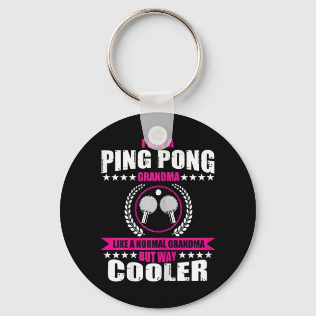 Fun Ping Pong Grandma Quote Table Tennis Sport Wom Key Ring (Front)