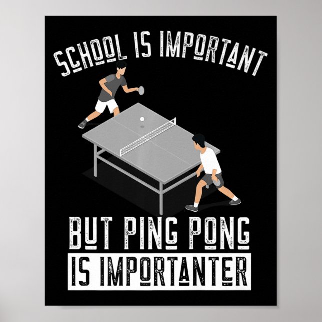 Fun Ping Pong Player Table Tennis Gift   Poster (Front)