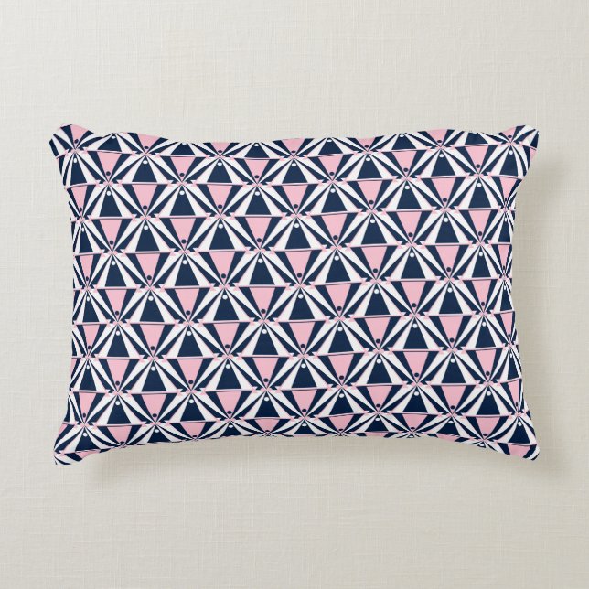 Fun Pink and Blue Pattern  Decorative Cushion (Front)