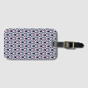 Fun Pink and Blue Pattern Luggage Tag