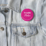 Fun Pink Bachelorette Party 6 Cm Round Badge<br><div class="desc">Get the party started with the Fun Pink Trouble Maker Bachelorette Party Button! This amusing accessory is perfect for bridesmaids and guests to show their support for the bride-to-be. With its vibrant pink and white colours, you can even customise it with your own text message, adding the bride's name, event...</div>
