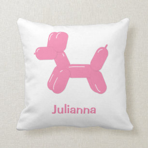 Fun Pink Balloon Animal Dog Pillow