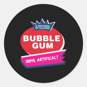 Fun Pink Bubble Gum Halloween Costume  Classic Round Sticker