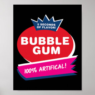 Fun Pink Bubble Gum Halloween Costume Poster