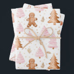 Fun Pink Christmas Sweet Treats Wrapping Paper Sheet<br><div class="desc">Fun pink Christmas sweet treat paper mix. Trendy pink Christmas gift wrapping paper. Pastel pink wrap.</div>