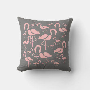 Fun Pink Flamingo bird art Cushion