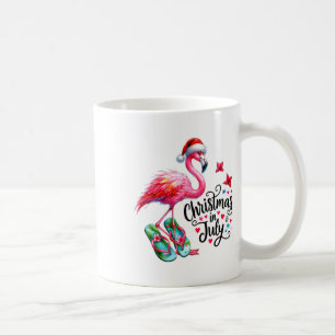 Fun Pink Flamingo Flip Flops Summer Christmas In J Coffee Mug