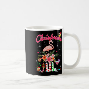 Fun Pink Flamingo In Santa Hat Christmas In July S Coffee Mug