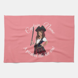 Fun Pink Girl Tea Towel