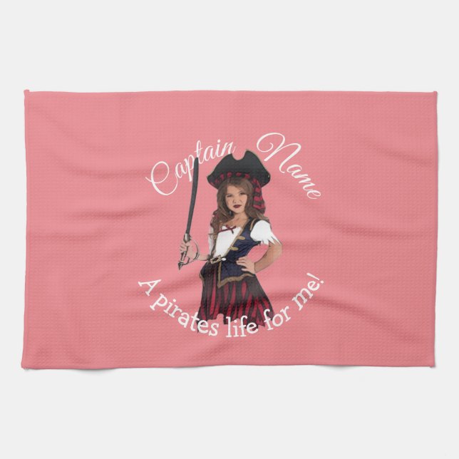 Fun Pink Girl   Tea Towel (Horizontal)