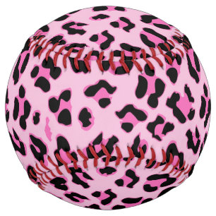 Fun Pink Leopard Print Softball