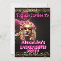 Fun pink masquerade girl bachelorette party