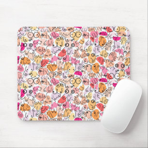 fun pink pattern mouse pad