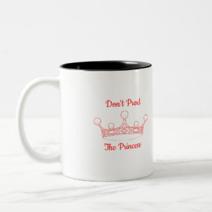 Fun pink princess customisable Two-Tone coffee mug