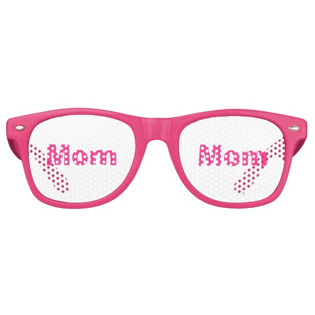 Fun Pink White Mum Mother's Day 4Erica Retro Sunglasses (Front)
