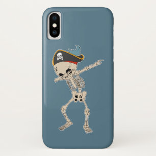 Fun Pirate Dance Halloween Skeleton Dab iPhone X Case