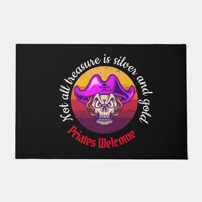 fun Pirate Party Welcome Doormat (Front)