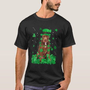 Fun Pitbull Dog St Patrick's Day Irish Shamrock T-Shirt