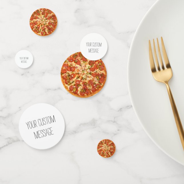 Fun Pizza Lover Birthday Party Custom Celebration Confetti (Group)
