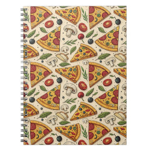 Fun Pizza Party Pepperoni Pizza Lover Food Pattern Notebook