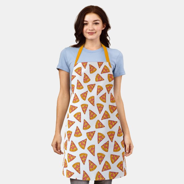 Fun Pizza Slice Pattern Apron (Worn)