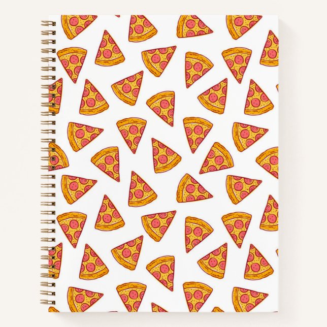 Fun Pizza Slice Pattern Notebook (Front)
