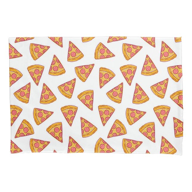 Fun Pizza Slice Pattern Pillowcase (Front-Left)