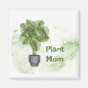 Fun Plant Mum Quote Houseplant Monstera Magnet