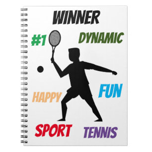 Fun player tennis  notebook