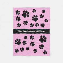 Fun Playful Paw Prints for Dog Lover A06A PINK