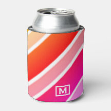 Fun Playful Striped Modern Art Cool Monogram