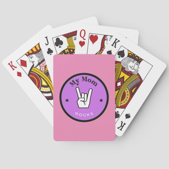 Fun! Playing Cards - My Mum ROCKS!  (Back)