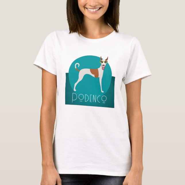 Fun Podenco Dog T-Shirt (Front)