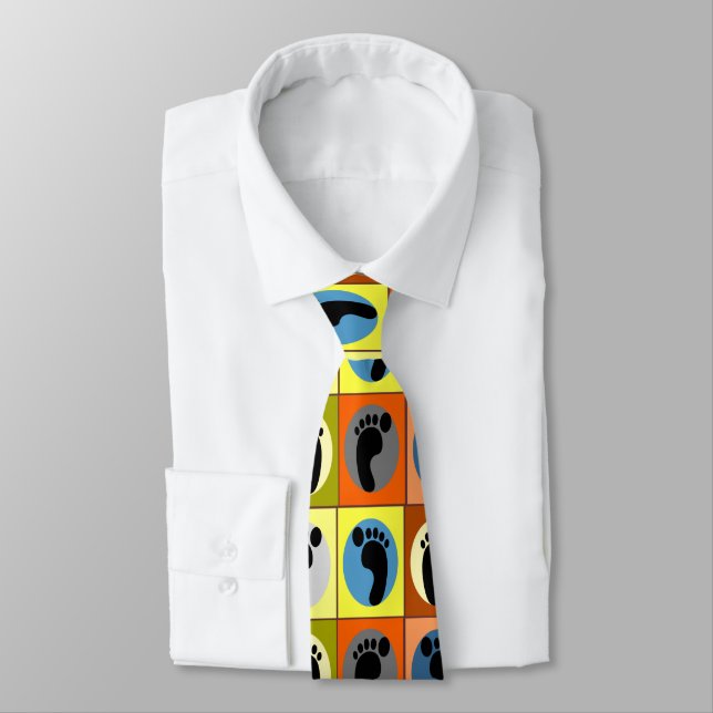Fun Podiatrist Pop Art Tie (Tied)
