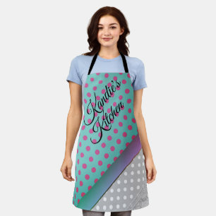 Fun Polka Dot Colorblock Apron