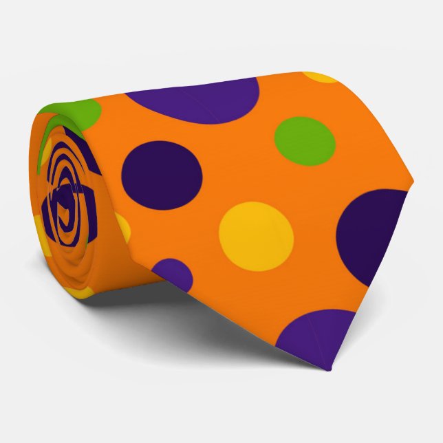 Fun polka dot pattern tie (Rolled)
