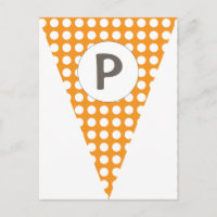 Fun Polkadot Orange Customisable Flag Bunting