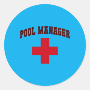 Fun Pool Manager Girls Camp Trip Cruising Classic Round Sticker