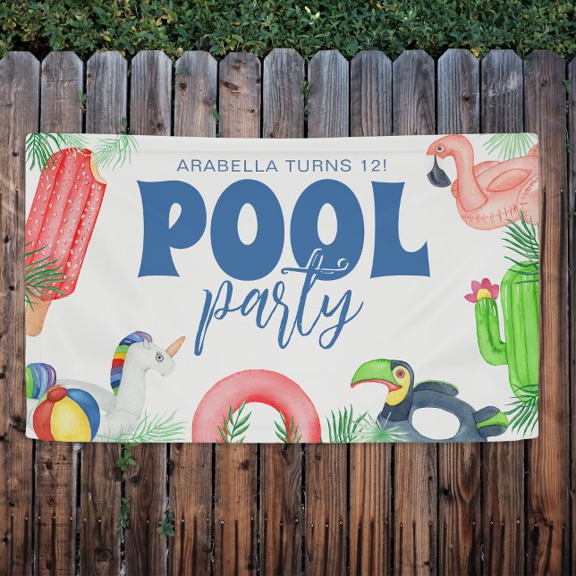 Fun Pool Party | Birthday Banner (Creator Uploaded)