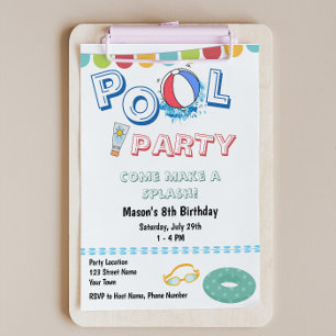 Fun Pool Party Invitation