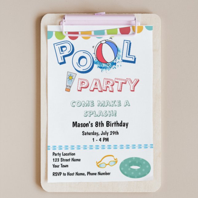 Fun Pool Party Invitation (Creator Uploaded)