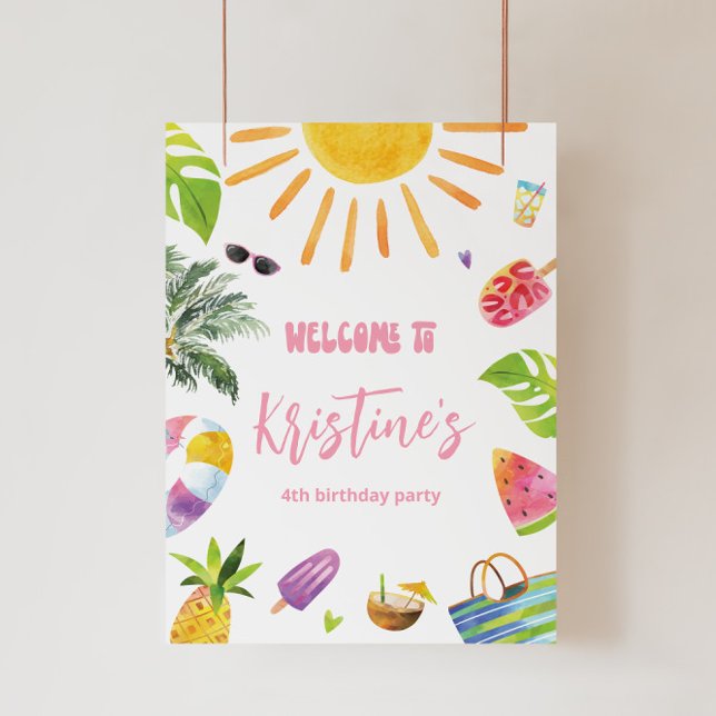 Fun Pool Party Welcome Sign (Creator Uploaded)