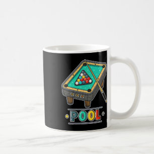 Fun Pool Table Billiards Game Themed Coffee Mug