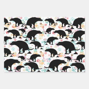 Fun pooping dog wrapping paper sheet