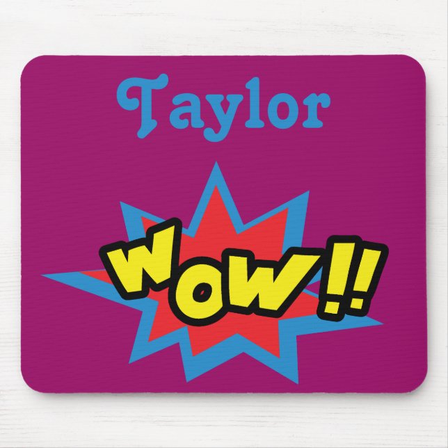 Fun Pop Art Wow Mouse Pad (Front)