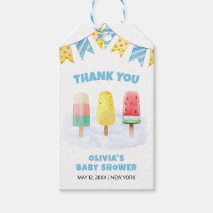 Fun Popcicle Ready To pop Ice Cream Baby Shower Gift Tags