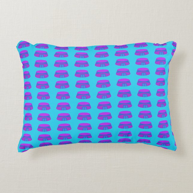 Fun Popcorn Anime Futuristic Space Accent Pillow (Front)