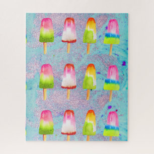 Fun popsicle watercolor puzzle