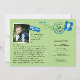 Fun Postcard Birthday Party Invitation