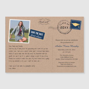 Fun Postcard Style Graduation Party Invitation